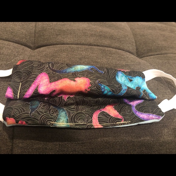 NEW 2 face masks MERMAIDS homemade - SET OF TWO - Picture 2 of 10